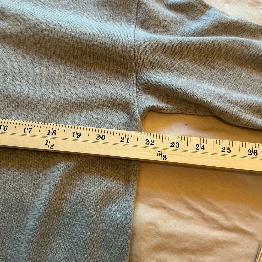 J. Jill DRESS Gray size M. Sweater top, Polyester attached bottom skirt. 49”long - Picture 7 of 9